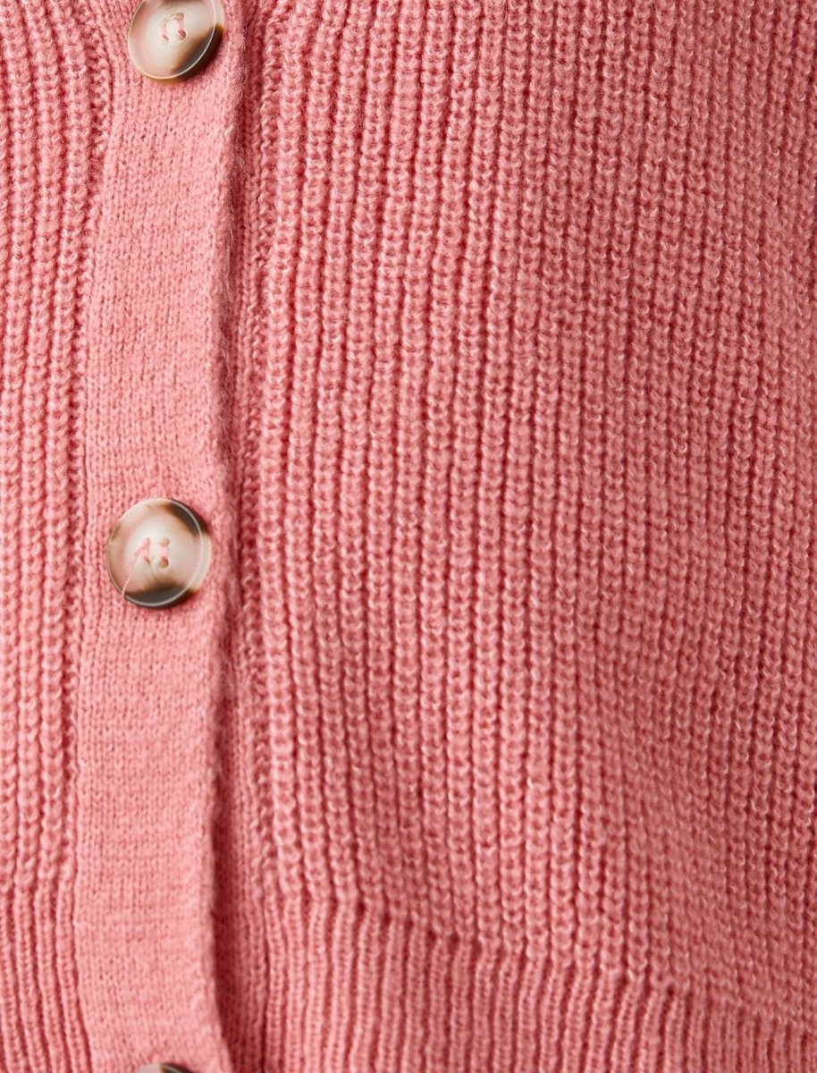 Oversize Crop Cardigan in Pink - Usolo Outfitters-KOTON