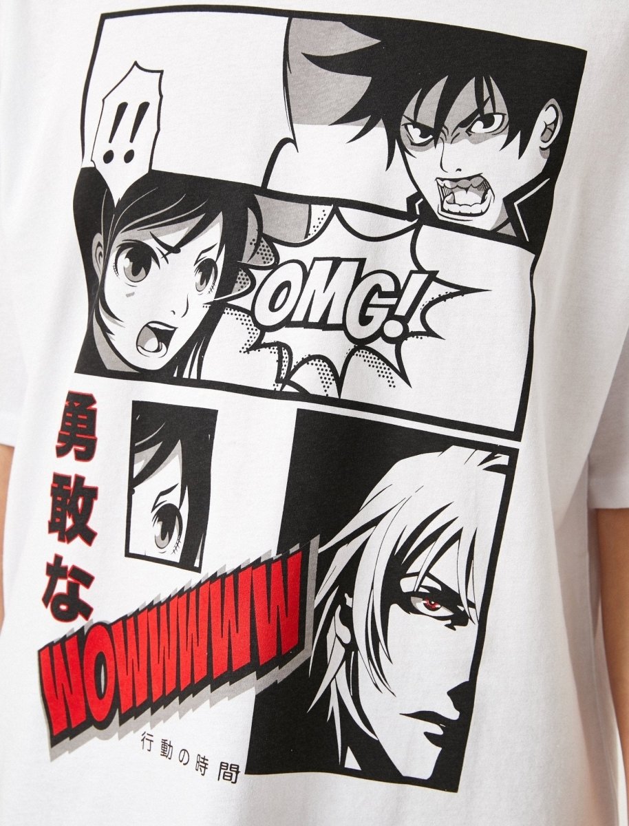 - Usolo in White Faces Japanese Outfitters T-shirt Oversize Anime