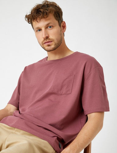 T-shirt à poche oversize en argile - Usolo Outfitters-KOTON