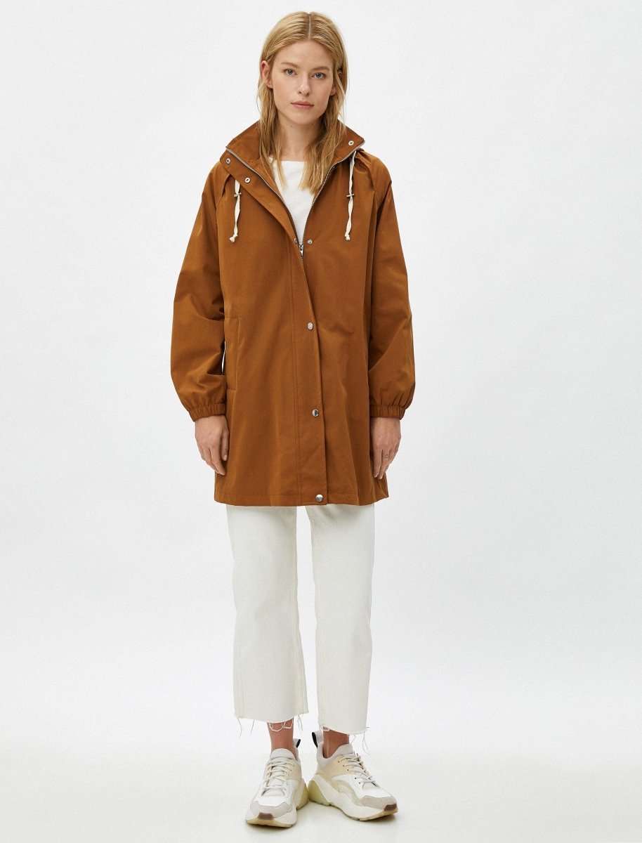 Oversize Rain Jacket in Terracotta - Usolo Outfitters-KOTON