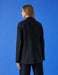 Oversize Vague Striped Single Button Blazer in Black - Usolo Outfitters-KOTON