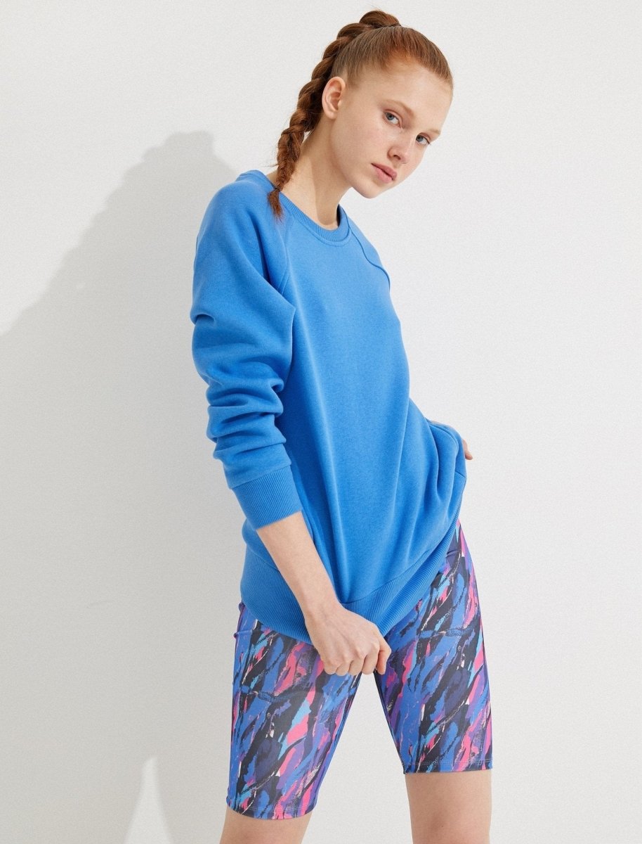Oversize Workout Crew in Blue - Usolo Outfitters-KOTON