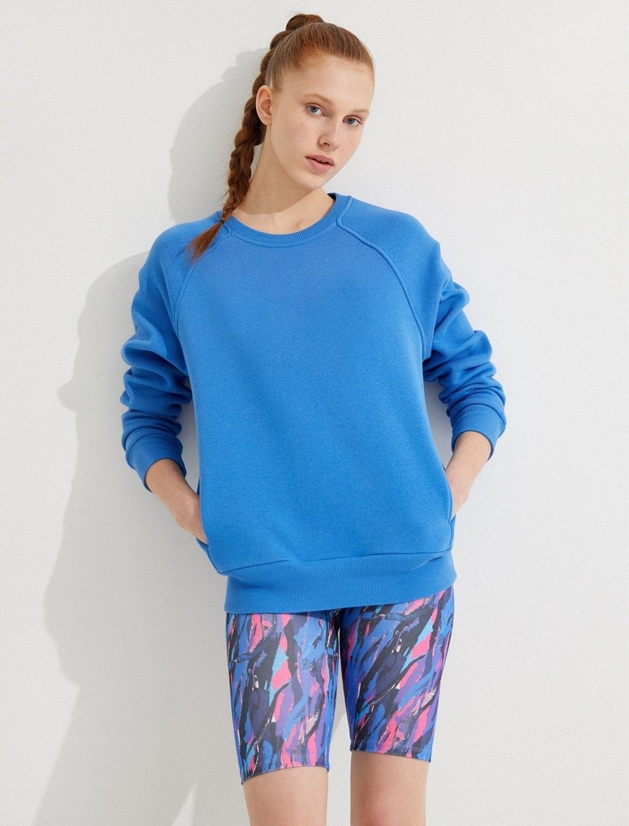 Oversize Workout Crew in Blue - Usolo Outfitters-KOTON