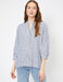 Oversized Boyfriend Check Shirt in Navy - Usolo Outfitters-KOTON