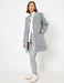 Oversized Soft-Brushed Overcoat in Gray - Usolo Outfitters-KOTON