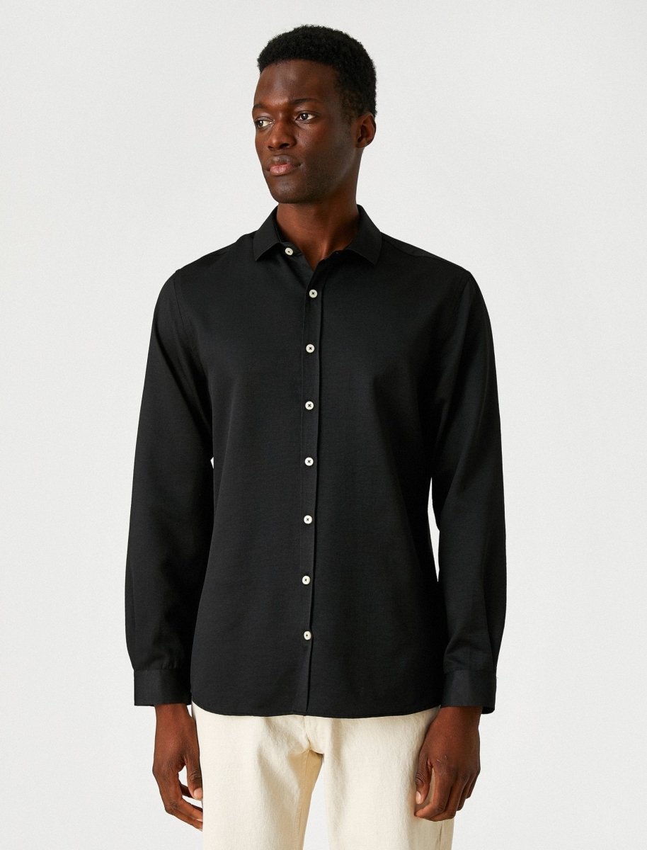 Oxford Dress Shirt in Black - Usolo Outfitters-KOTON
