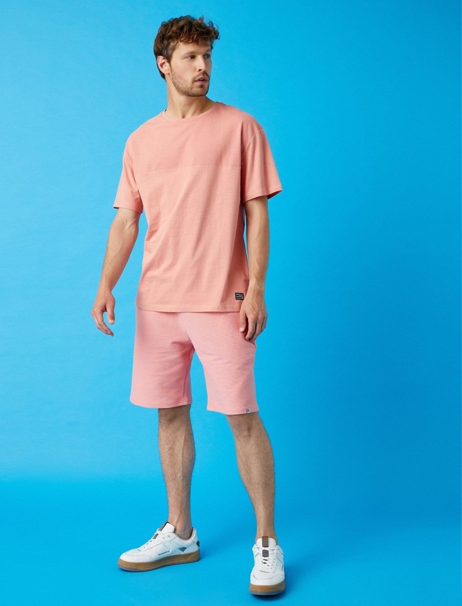 Pique Oversize T-Shirt in Coral - Usolo Outfitters-KOTON