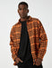 Chemise en flanelle à carreaux orange - Usolo Outfitters-KOTON