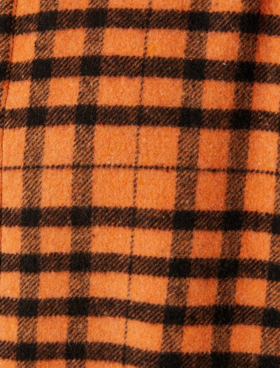 Plaid Flannel Shirt in Orange - Usolo Outfitters-KOTON