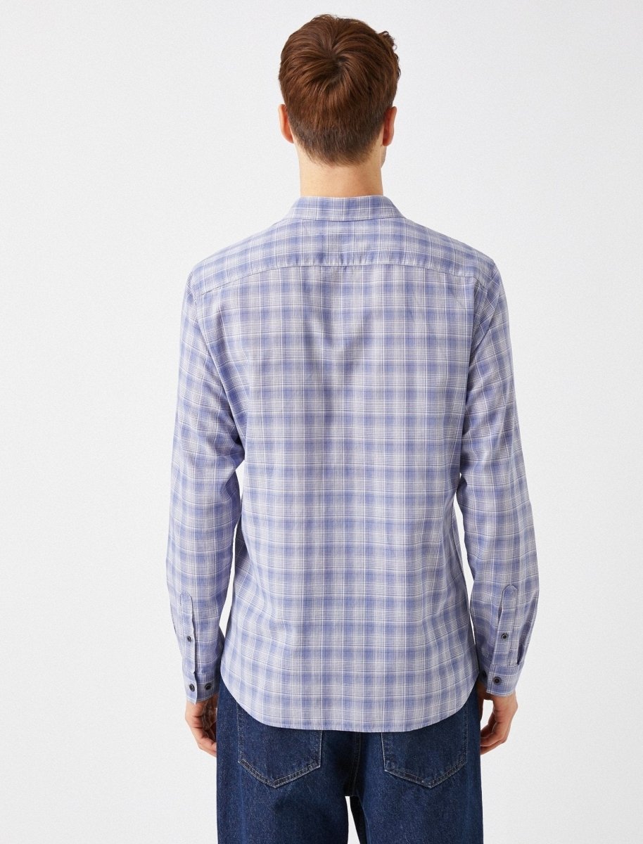 Plaid Shirt in Blue - Usolo Outfitters-KOTON