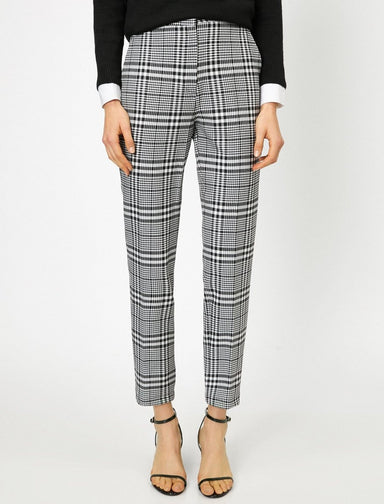 Plaid Trouser in Black - Usolo Outfitters-KOTON