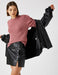 Pull à épaules plissées en rose - Usolo Outfitters-KOTON