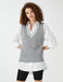 Preppy Sweater Vest in Grey - Usolo Outfitters-KOTON