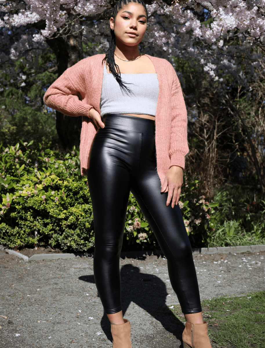 Pucka Vegan Leather Legging in Black - Usolo Outfitters-Usolo Outfitters