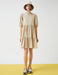 Puff Sleeve Tiered Mini Dress in Beige - Usolo Outfitters-KOTON