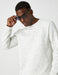 Quilted Crew Neck Sweatshirt in White - Usolo Outfitters-KOTON