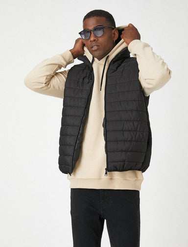 Quilted Puffer Vest in Black - Usolo Outfitters-KOTON