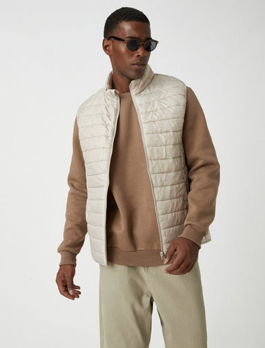 Quilted Puffer Vest in Grey - Usolo Outfitters-KOTON