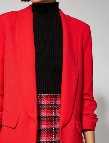 Red Blazer for Women - Usolo Outfitters-KOTON