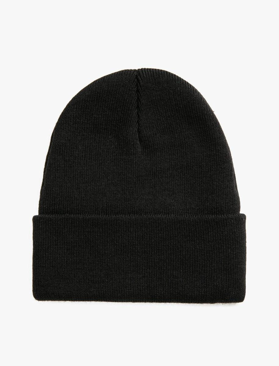 Rib Knit Beanie in Black - Usolo Outfitters-KOTON