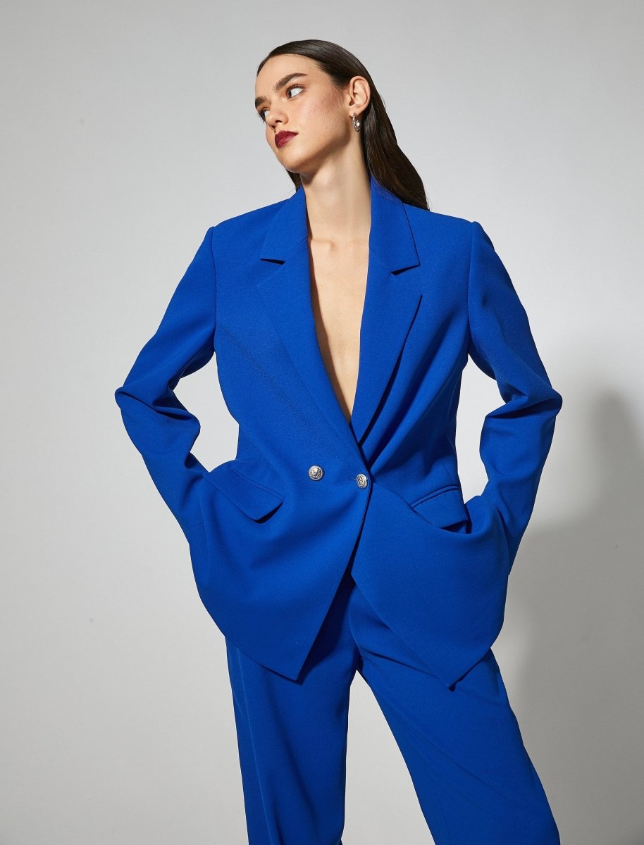 Royal Blue Blazers Women's - Usolo Outfitters Royal Blue Blazers Women's - Usolo Outfitters