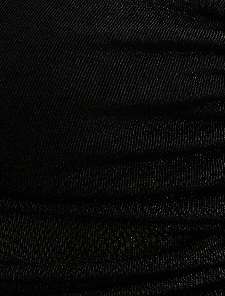 Crop top à bretelles froncées sur le devant en noir - Usolo Outfitters-KOTON