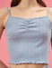 Ruched Pointelle Tank in Blue - Usolo Outfitters-KOTON