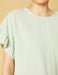 Ruffle Cuff T-Shirt in Green - Usolo Outfitters-KOTON