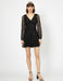 Ruffled Sequin Dress in Black - Usolo Outfitters-KOTON