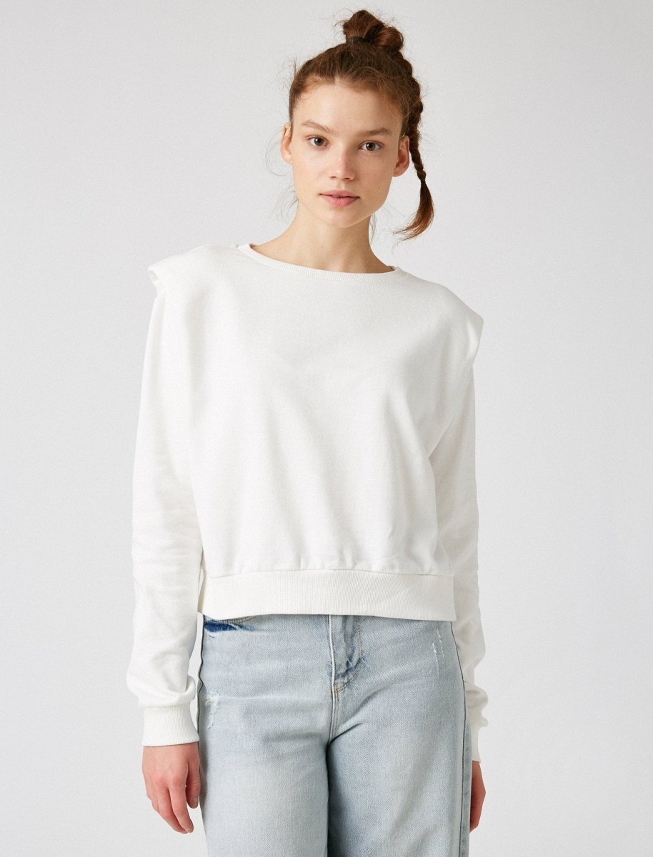 Shark Fin Sweatshirt in White - Usolo Outfitters-KOTON