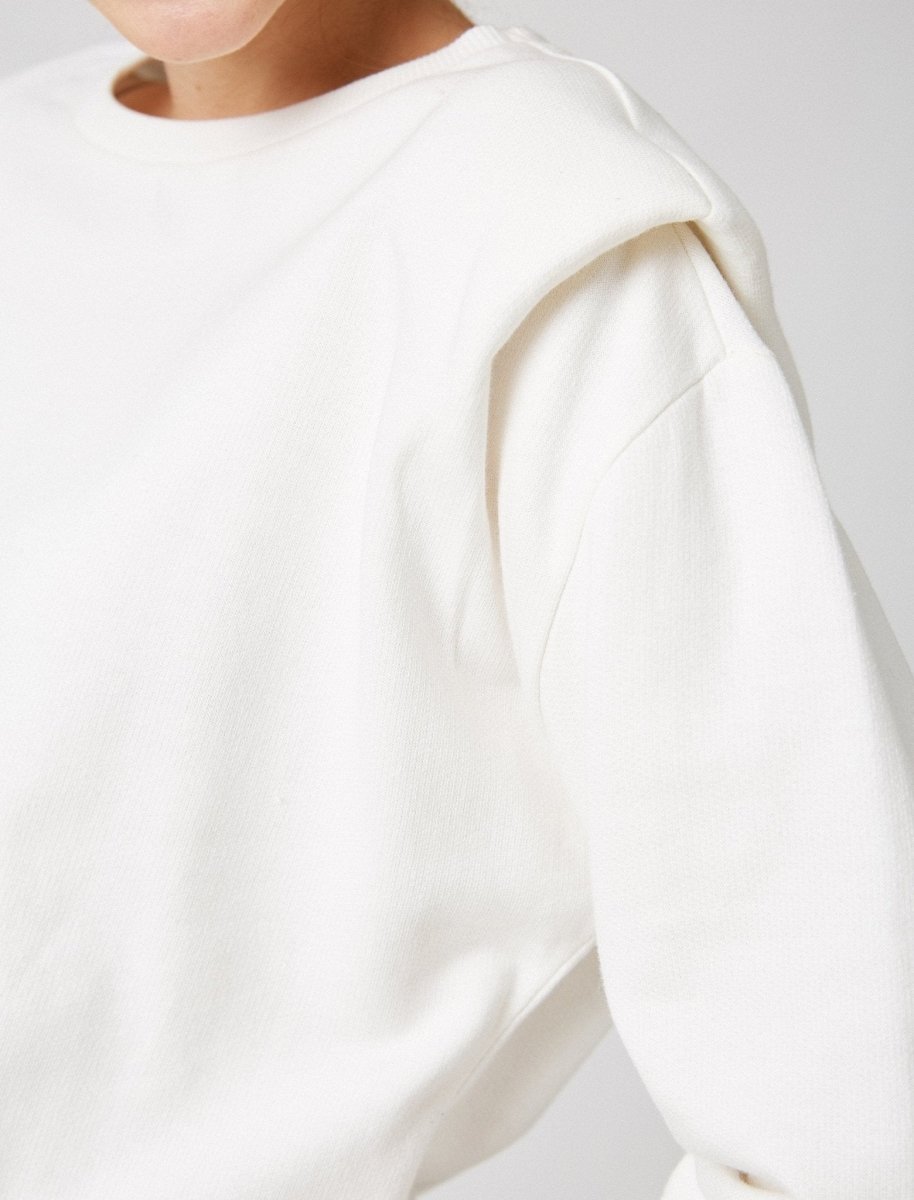 Shark Fin Sweatshirt in White - Usolo Outfitters-KOTON