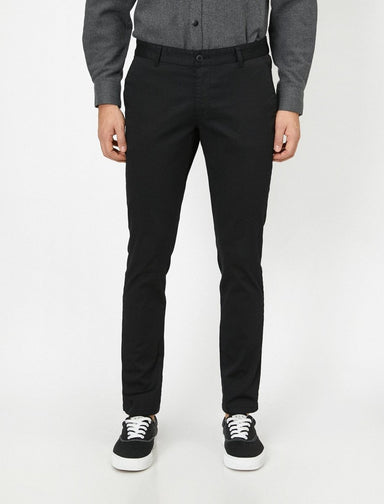 Pantalon chino skinny noir - Usolo Outfitters-KOTON