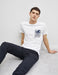 Skull Pocket Tshirt in White - Usolo Outfitters-KOTON