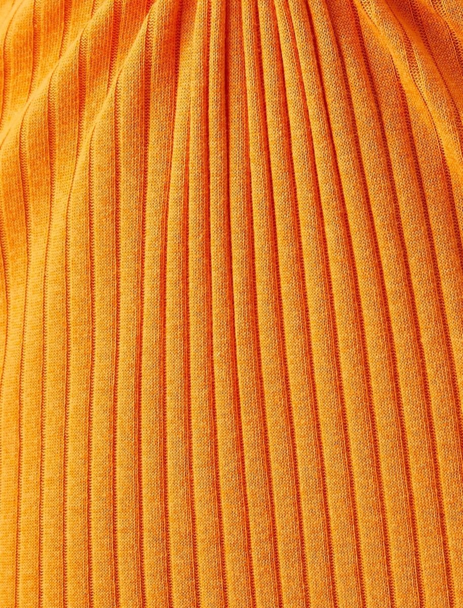 Sleeveless Cut Out Midi Dress in Orange - Usolo Outfitters-KOTON
