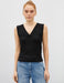 Sleeveless V-Neck Blouse in Black - Usolo Outfitters-KOTON