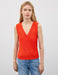 Sleeveless V-Neck Blouse in Red - Usolo Outfitters-KOTON