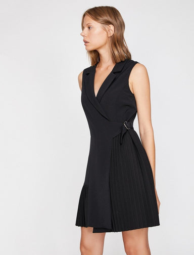 Sleeveless Waist-Tie Dress - Usolo Outfitters-KOTON