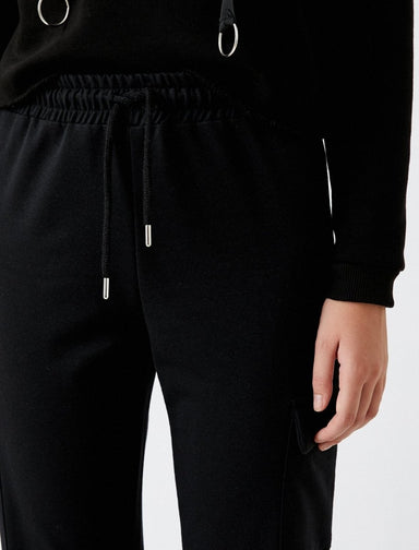 Slim Cargo Sweatpants in Black - Usolo Outfitters-KOTON