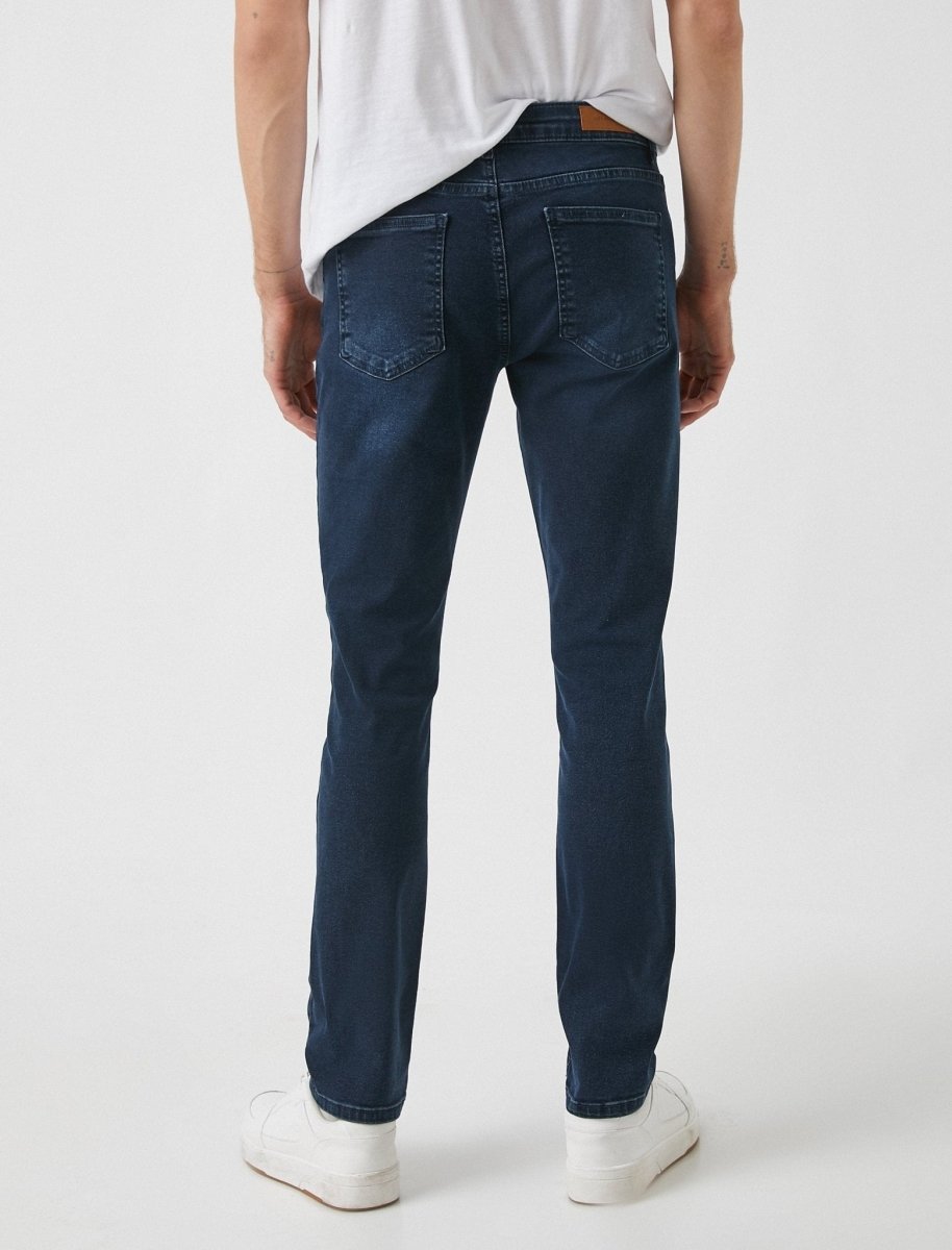 Slim Fit Brad Jean Pants in Dark Blue Wash - Usolo Outfitters-KOTON