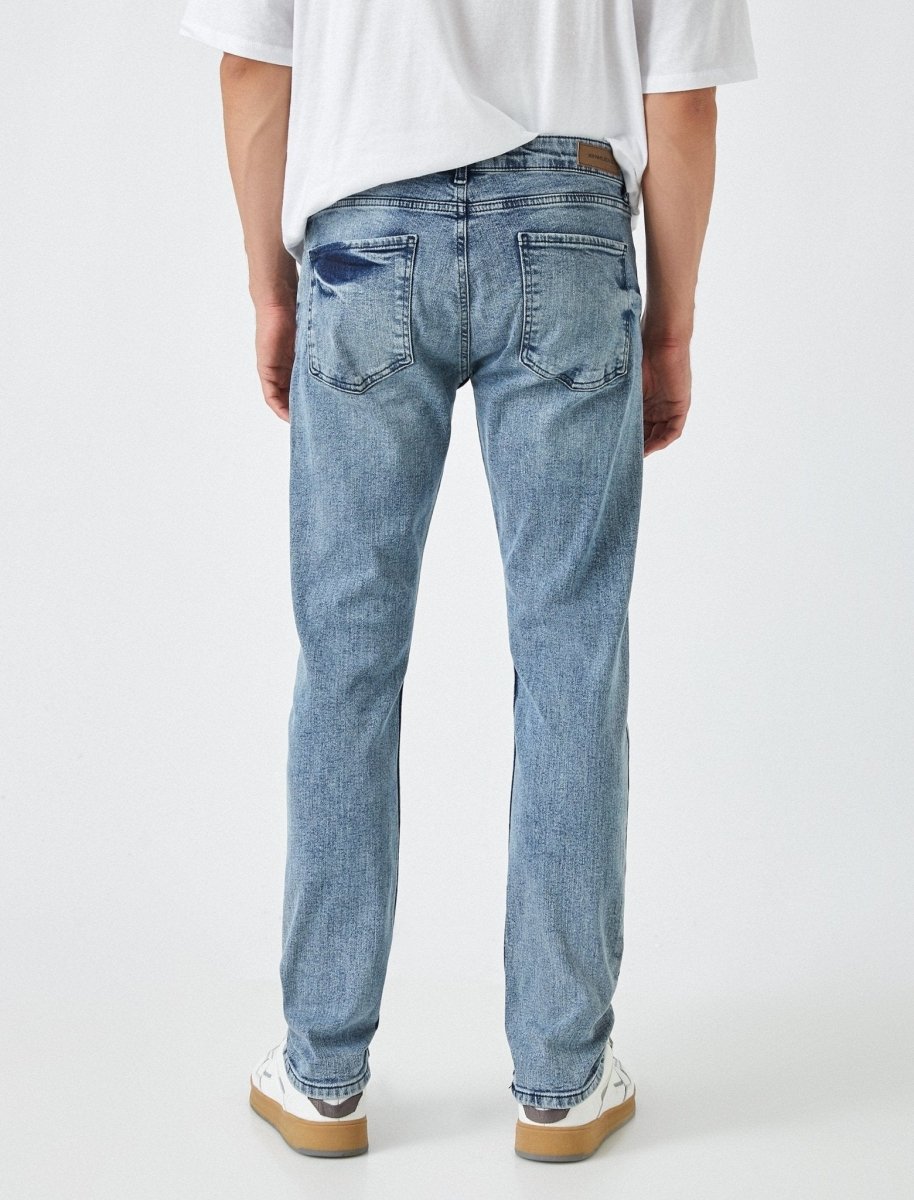 Slim Fit Brad Jeans in Acid Wash - Usolo Outfitters-KOTON