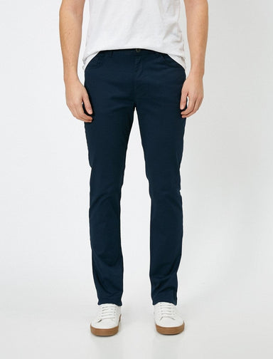 Slim Fit Twill Pants in Navy - Usolo Outfitters-KOTON