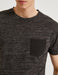 T-shirt à poche à rayures flammées en anthracite - Usolo Outfitters-KOTON