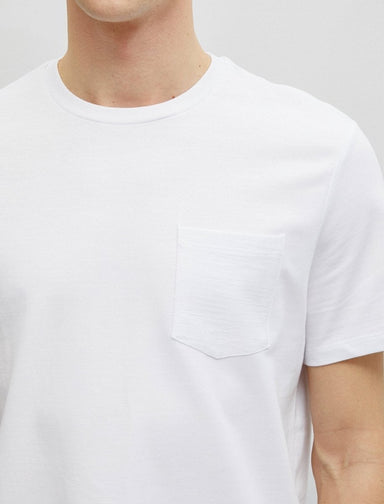 Slubby Pocket Tshirt in White - Usolo Outfitters-KOTON
