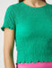 Smocked Bodice Top in Green - Usolo Outfitters-KOTON