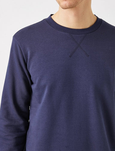 Solid Crew Neck Sweatshirt in Navy - Usolo Outfitters-KOTON