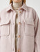 Solid Overshirt Shacket in Powder - Usolo Outfitters-KOTON