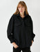Solid Pocket Overshirt Shacket in Black - Usolo Outfitters-KOTON