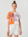 Spliced Graphic Crop T-Shirt in White - Usolo Outfitters-KOTON