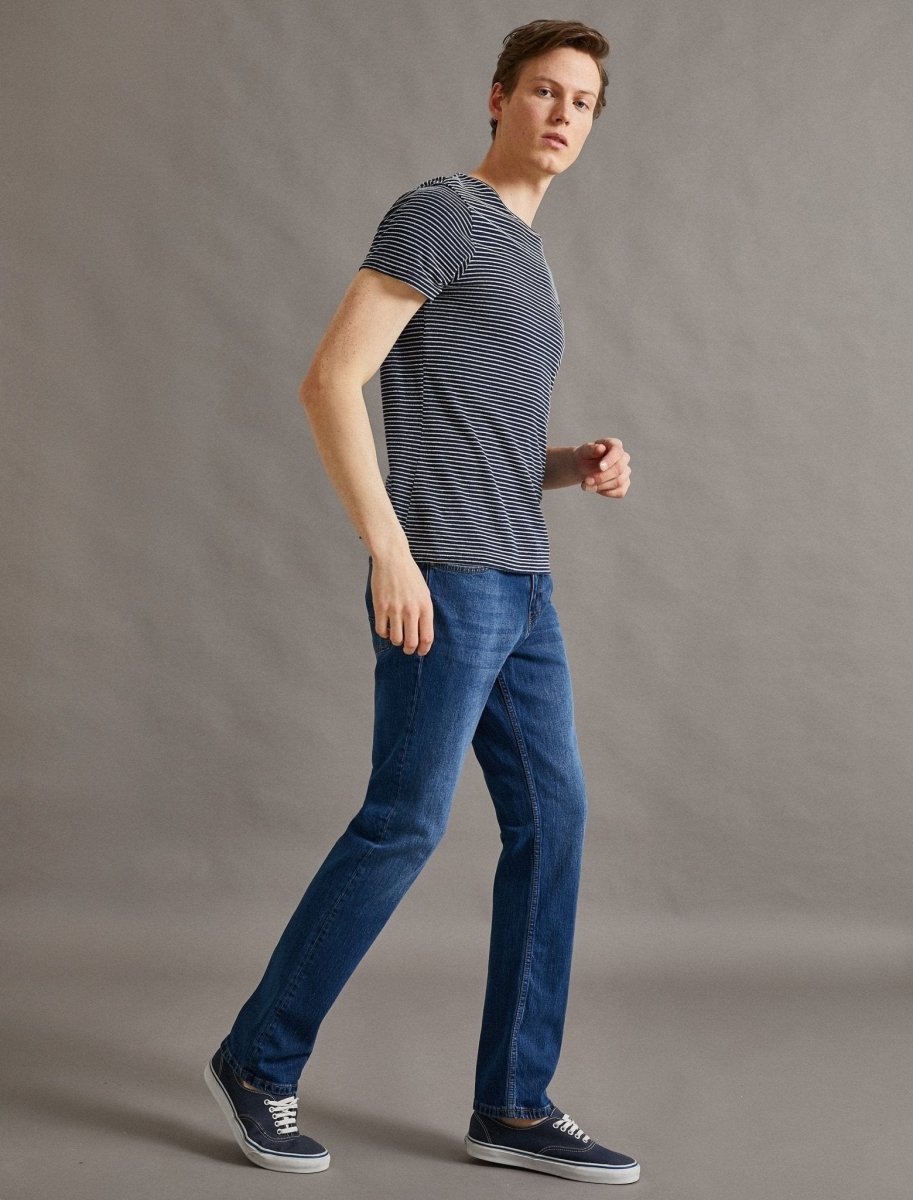 Straight Fit Mark Jeans in Dark Blue Wash - Usolo Outfitters-KOTON