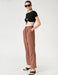 Straight Leg Pull-on Pants in Mocha - Usolo Outfitters-KOTON